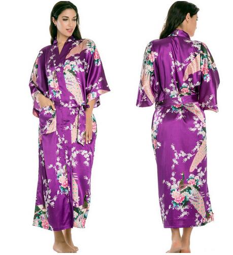 Silk Kimono Robe Bathrobe Women Satin Robe Silk Robe