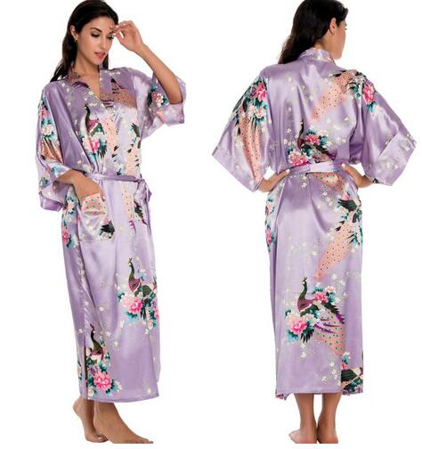 Silk Kimono Robe Bathrobe Women Satin Robe Silk Robe