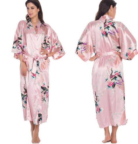 Silk Kimono Robe Bathrobe Women Satin Robe Silk Robe