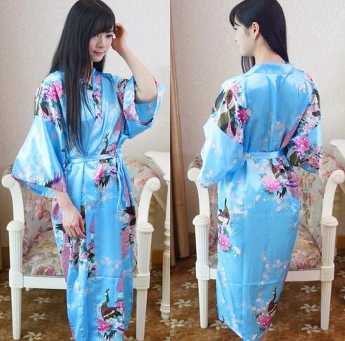 Silk Kimono Robe Bathrobe Women Satin Robe Silk Robe