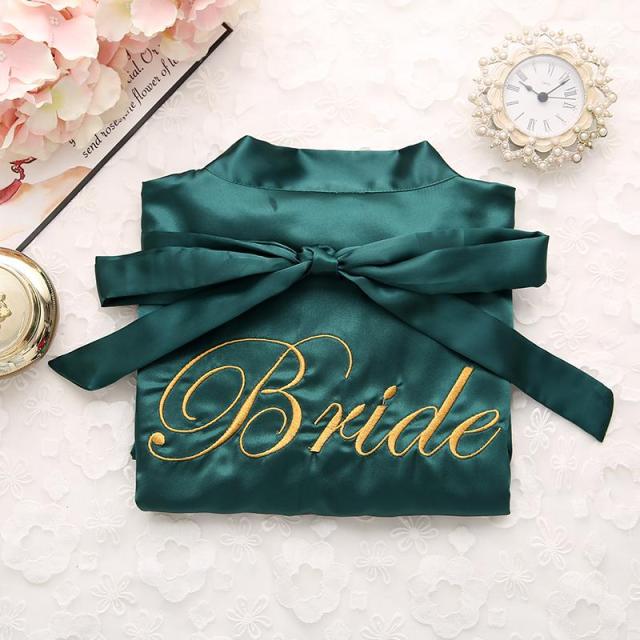 Bride Bridesmaid Kimono Bathrobe Dress