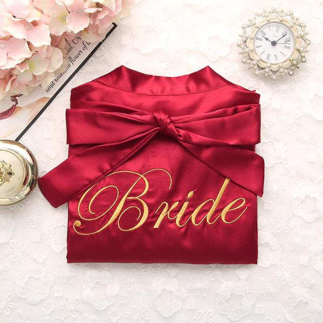 Bride Bridesmaid Kimono Bathrobe Dress