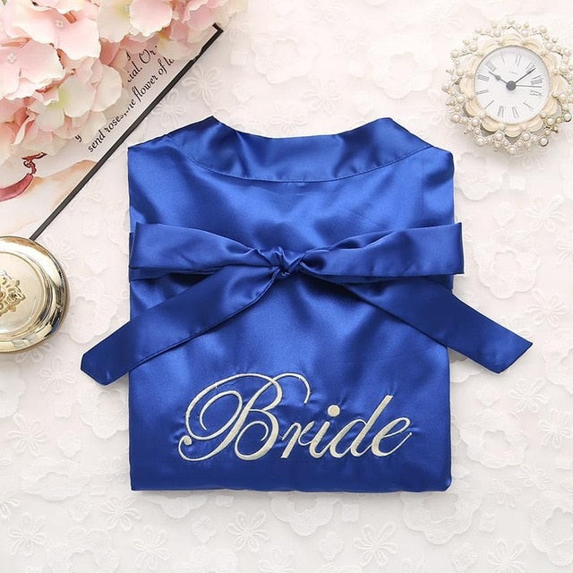 Bride Bridesmaid Kimono Bathrobe Dress