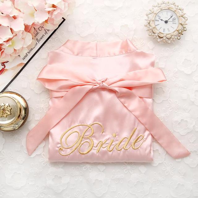 Bride Bridesmaid Kimono Bathrobe Dress