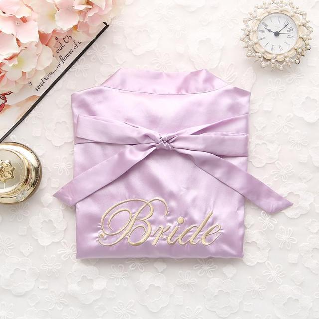 Bride Bridesmaid Kimono Bathrobe Dress