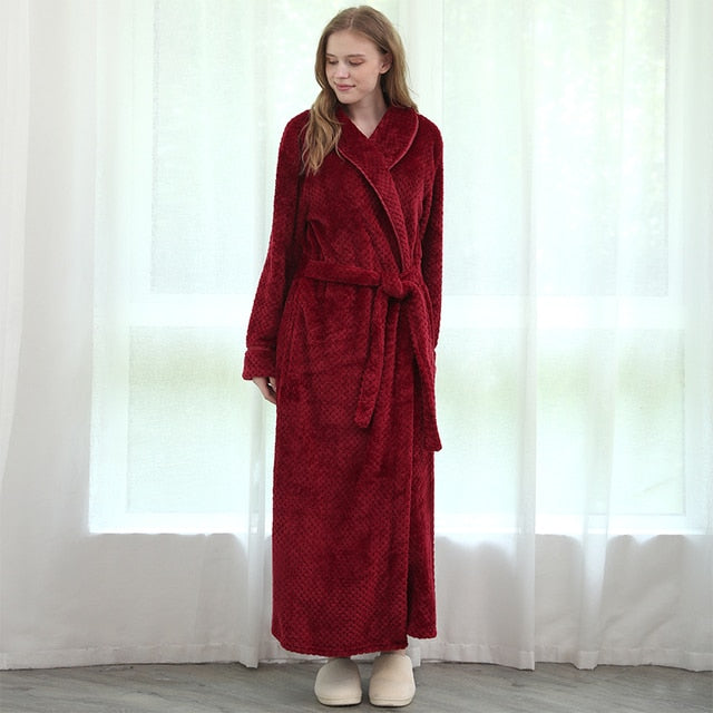 Coral Fleece Bathrobe Kimono