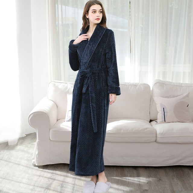 Coral Fleece Bathrobe Kimono