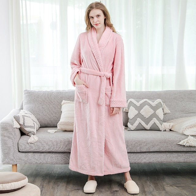 Coral Fleece Bathrobe Kimono