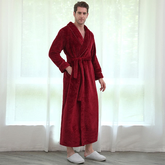 Coral Fleece Bathrobe Kimono