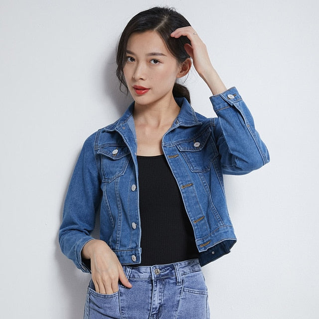 Autumn Woman Denim Jean  Coats