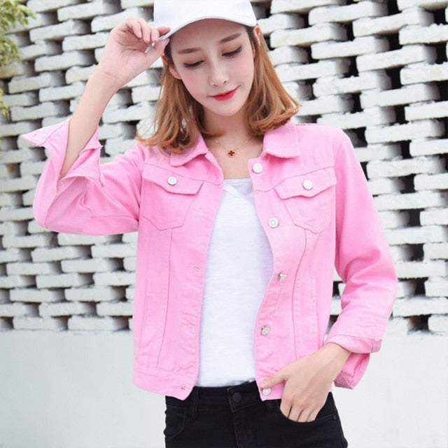 Autumn Woman Denim Jean  Coats