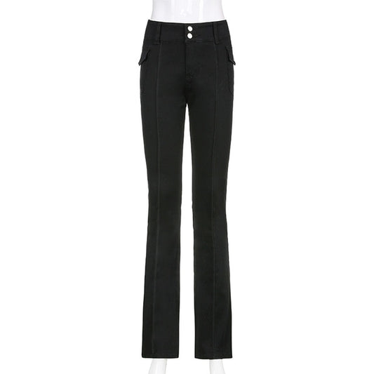 Slim Low Waist Flare Pants