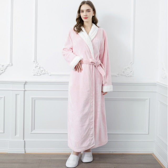 Coral Fleece Bathrobe Kimono