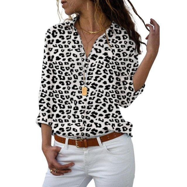 Long Sleeve Women Blouses Tops Elegant Wear