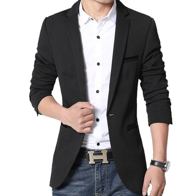 Mens Casual Blazers Autumn Spring Fashion