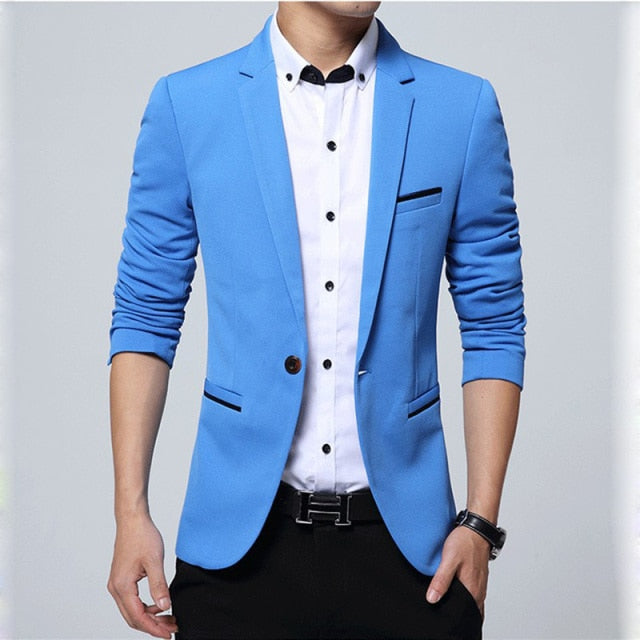 Mens Casual Blazers Autumn Spring Fashion