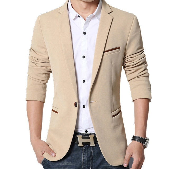 Mens Casual Blazers Autumn Spring Fashion