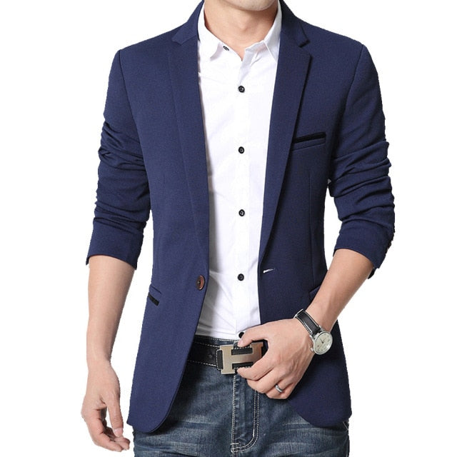 Mens Casual Blazers Autumn Spring Fashion