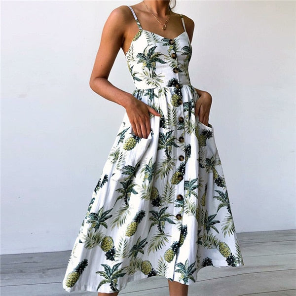 Long Floral Print, Bohemian Dresse