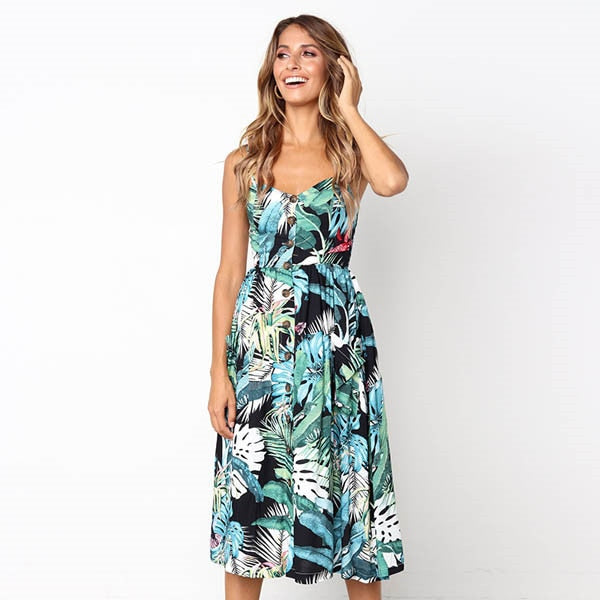 Long Floral Print, Bohemian Dresse