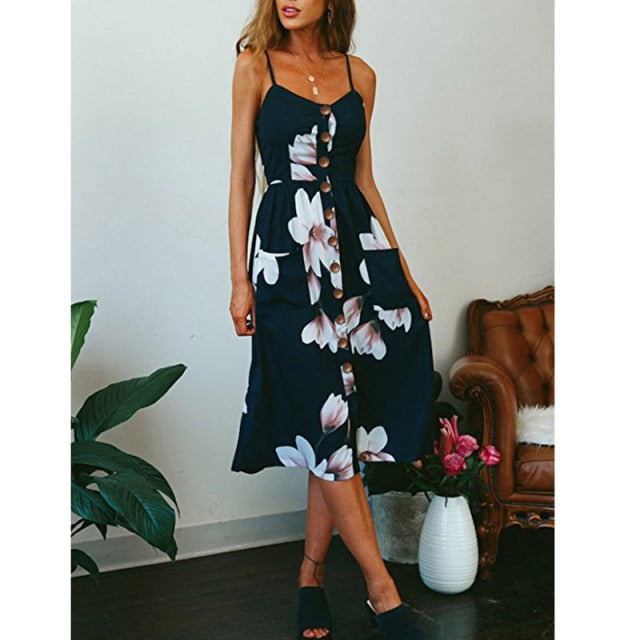 Long Floral Print, Bohemian Dresse