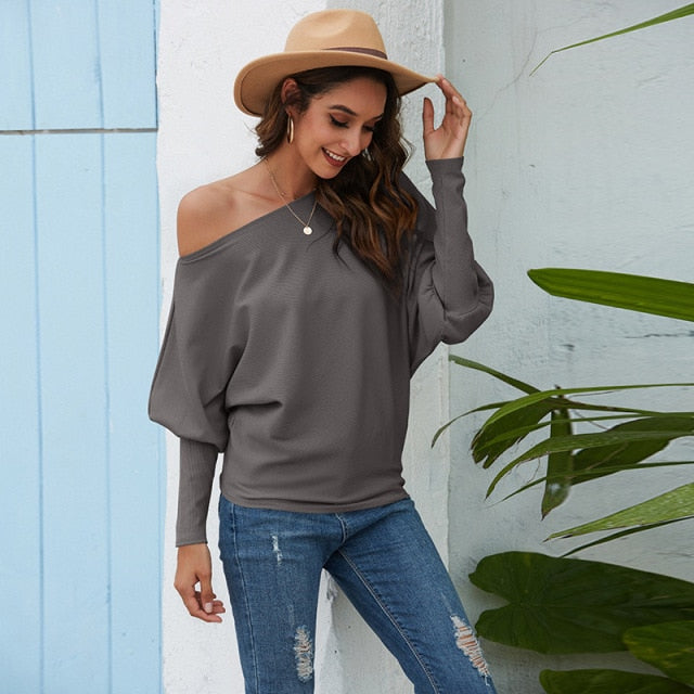 Autumn Winter Versatile Loose Tops