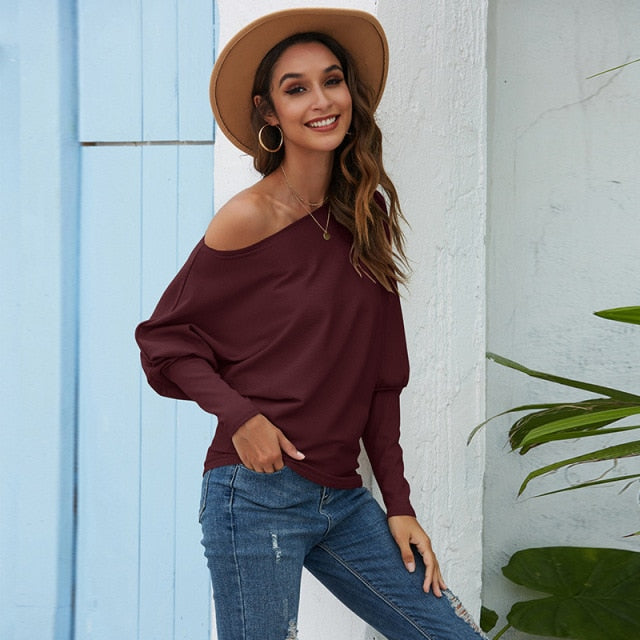 Autumn Winter Versatile Loose Tops