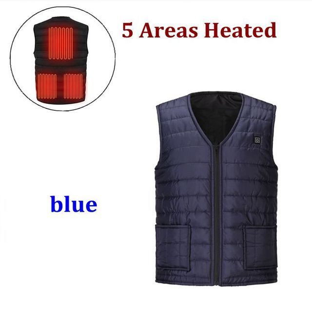 Men Autumn winter Smart heating Cotton Vest USB Infrared Electric Heating