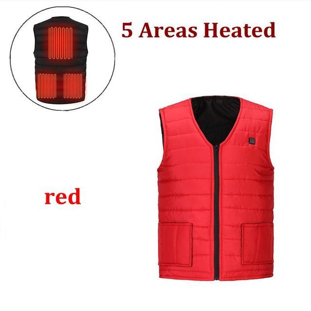 Men Autumn winter Smart heating Cotton Vest USB Infrared Electric Heating