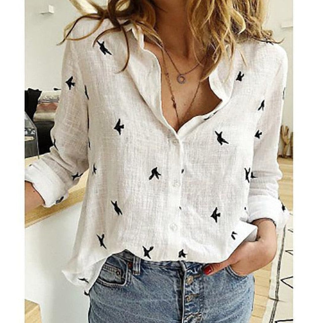 Leisure White Yellow Shirts Button Shirt Womens Blouse