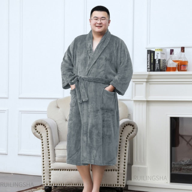 Warm Flannel Bathrobe