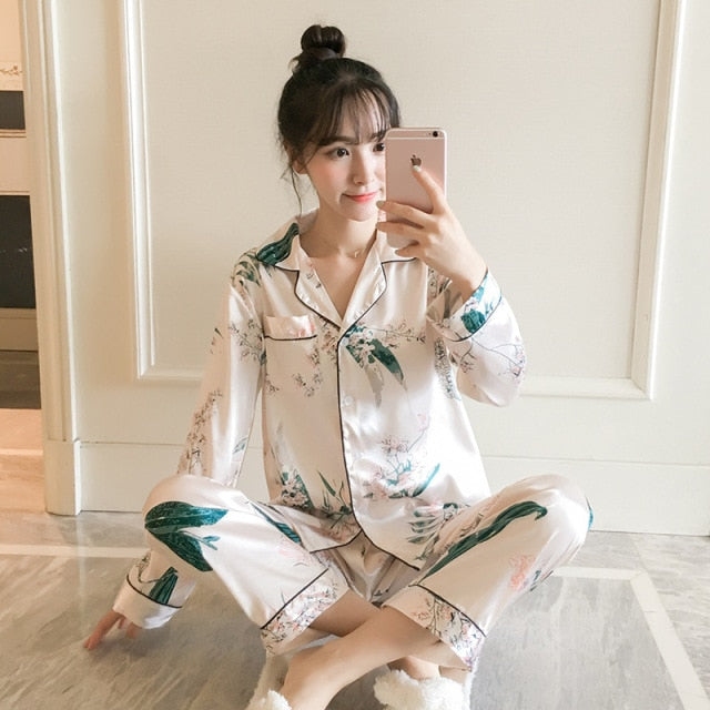 Ice Silk Pajamas for Women