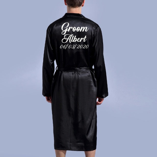 Groom Robe Emulation Silk