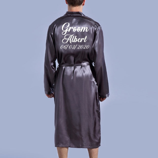 Groom Robe Emulation Silk