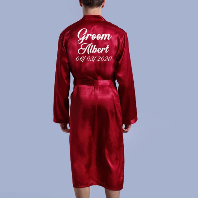 Groom Robe Emulation Silk