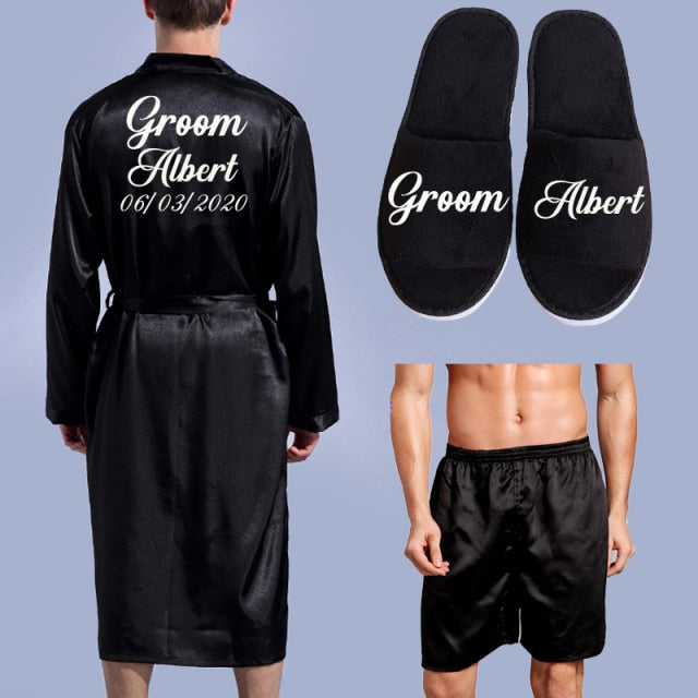 Groom Robe Emulation Silk