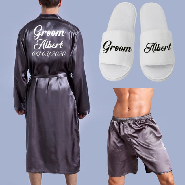 Groom Robe Emulation Silk