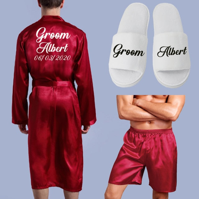 Groom Robe Emulation Silk